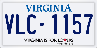 VA license plate VLC1157