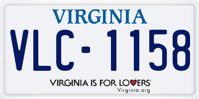 VA license plate VLC1158