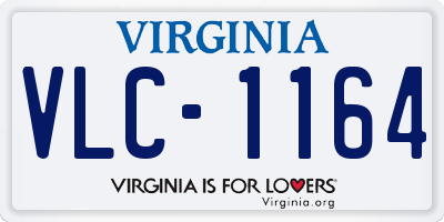 VA license plate VLC1164