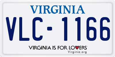 VA license plate VLC1166