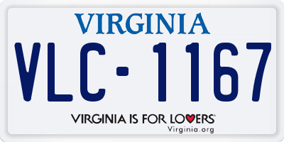 VA license plate VLC1167