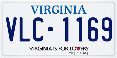 VA license plate VLC1169