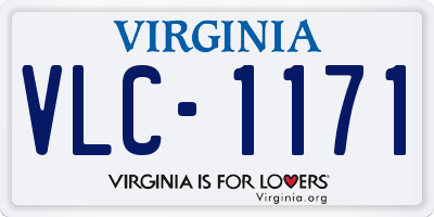 VA license plate VLC1171