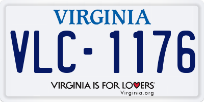 VA license plate VLC1176