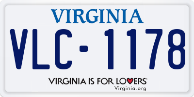VA license plate VLC1178