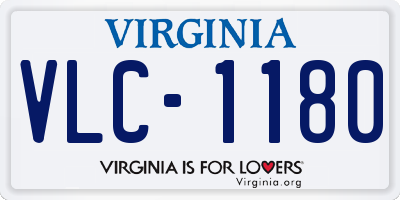 VA license plate VLC1180