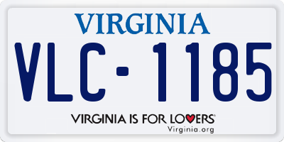 VA license plate VLC1185