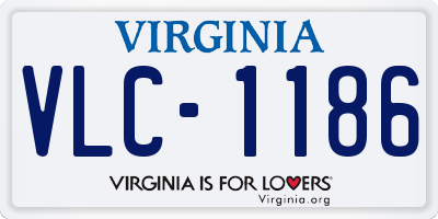 VA license plate VLC1186