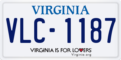 VA license plate VLC1187