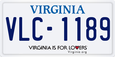 VA license plate VLC1189