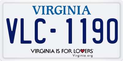 VA license plate VLC1190