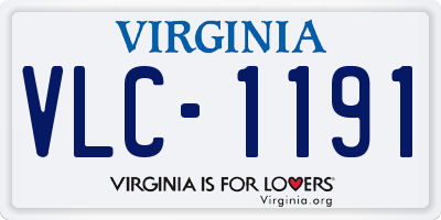 VA license plate VLC1191
