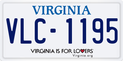 VA license plate VLC1195