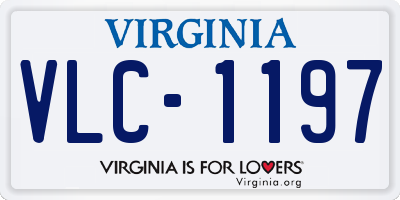 VA license plate VLC1197