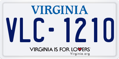VA license plate VLC1210