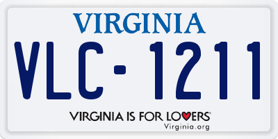 VA license plate VLC1211
