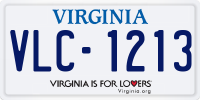 VA license plate VLC1213