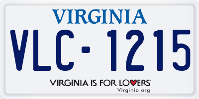 VA license plate VLC1215