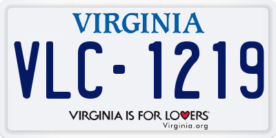 VA license plate VLC1219