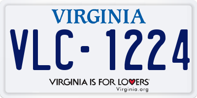 VA license plate VLC1224