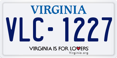 VA license plate VLC1227