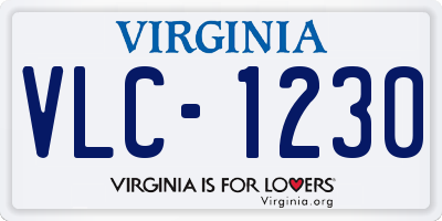 VA license plate VLC1230
