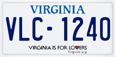 VA license plate VLC1240