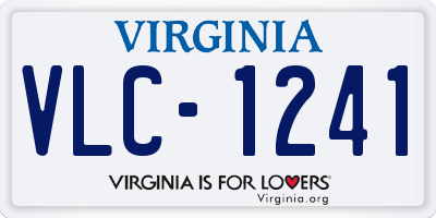 VA license plate VLC1241