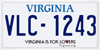 VA license plate VLC1243