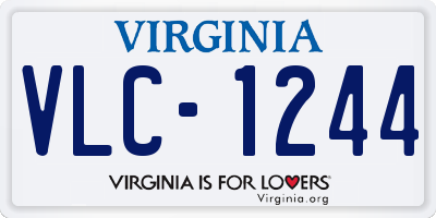 VA license plate VLC1244
