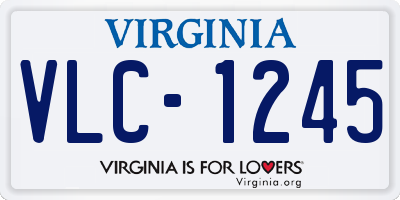VA license plate VLC1245