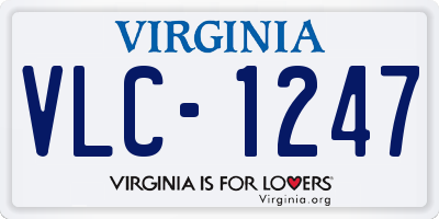 VA license plate VLC1247