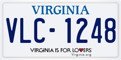 VA license plate VLC1248