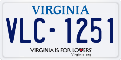 VA license plate VLC1251