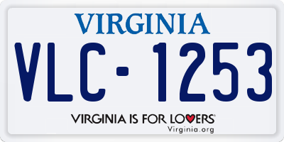 VA license plate VLC1253