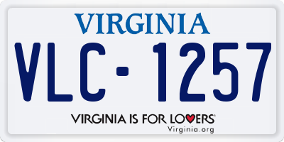 VA license plate VLC1257
