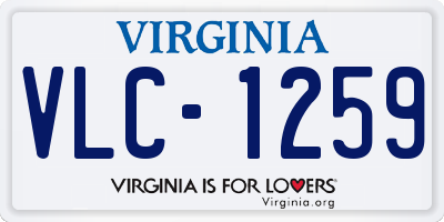 VA license plate VLC1259