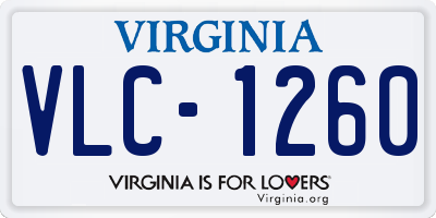 VA license plate VLC1260