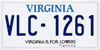 VA license plate VLC1261