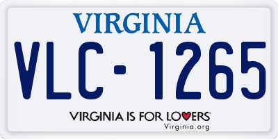VA license plate VLC1265