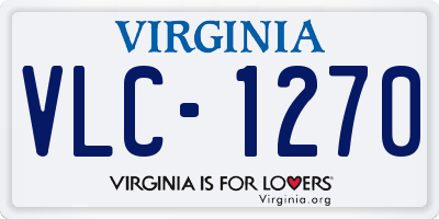 VA license plate VLC1270