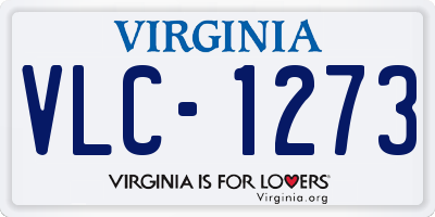VA license plate VLC1273