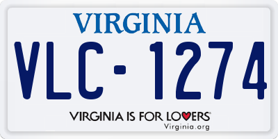 VA license plate VLC1274