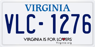 VA license plate VLC1276