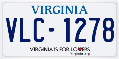 VA license plate VLC1278
