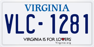 VA license plate VLC1281
