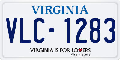 VA license plate VLC1283