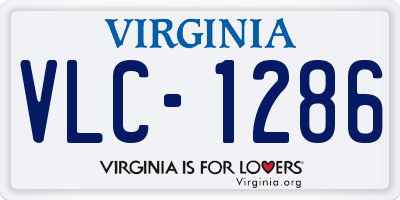 VA license plate VLC1286
