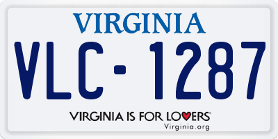 VA license plate VLC1287