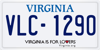 VA license plate VLC1290